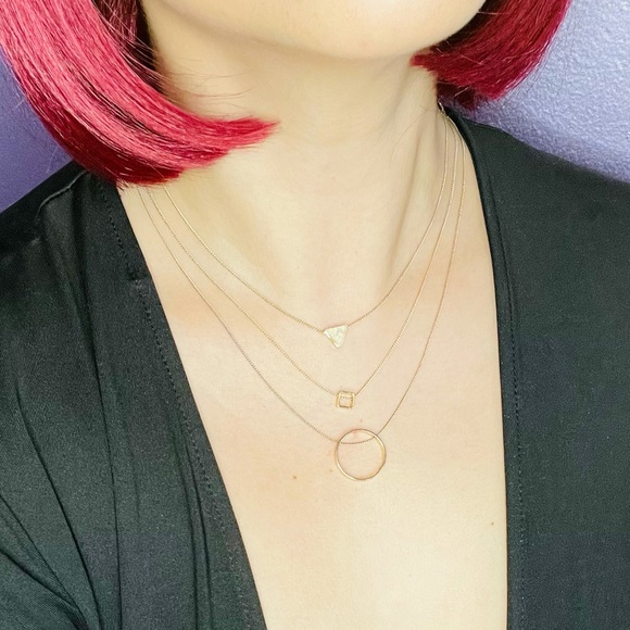 Urban Outfitters-Layered Geometric Shapes Necklace - Picture 3 of 10